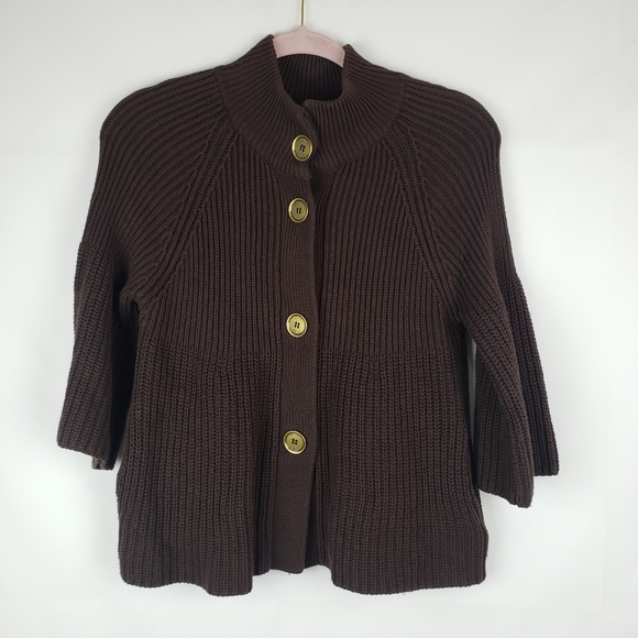 Michael Kors knit Button Front Cardigan Pockets Small - Picture 1 of 6